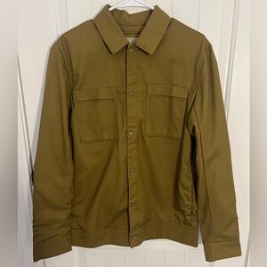 SELECTED HOMME Men’s Solid Snap Button Jacket Shirt